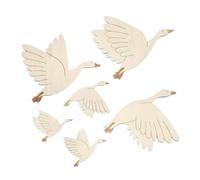FytStycale 6 Pezzi di Uccelli in Legno, Decorazione Murale per La Casa, Ornamento Moderno Da Appendere Al Muro, Artigianato Artigianale, Uccello Volante in Stile