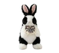 FytStycale a Coniglio Simpatico, Nero, Coniglio Nero Dalle Orecchie Lunghe | Morbido, Soffice, Peluche con , per Scuola scuola dell'infanzia