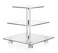 FytStycale Alzatina Trasparente a più Livelli Riutilizzabile Display Display Acrilico Trasparente Effetto Elegante Esposizione Dolci per Tavolo Dessert, Moderno