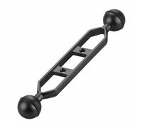 FytStycale Asta di Prolunga per Luce Subacquea Ampia Compatibilità Braccio a Doppia Sfera Subacqueo Leggero Accessorio Fotografico per Scattisti Subacquei, Nero, 7 Pollici