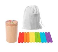 FytStycale Bastoncini, Giocattolo Sensoriale in Legno per L'ordinamento con Borsa Portaoggetti per La Scuola, Set a, Taglia unica bambino