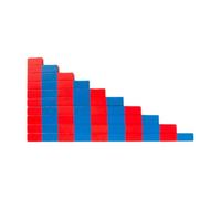 FytStycale Bastoncini Numerici di Piccole Dimensioni, Strumento per La Formazione Degli Insegnanti, Bastoncini di Legno per La Matematica Precoce, Regalo, Blu Rosso, Taglia unica bambino