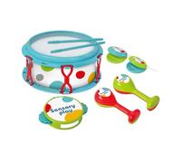 FytStycale Batteria a Mano, Strumento a percussione per Principianti, interattivo, educativo, per Feste, da Dito, tamburello, Blu