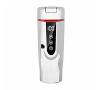 FytStycale Bollitore Elettrico da Auto 12V Controllo Della Temperatura Bollitore Elettrico da Camion 24V Compatibile con Portabicchieri per Camionisti, Autisti, Bianco Elegante