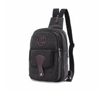 FytStycale Borsa da Petto in Tela Leggero Borsa a Tracolla da Petto Casual Resistente Accessorio Moda per Uomini, Città, Viaggio, Nero, Nero