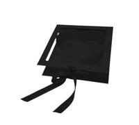 FytStycale Boutique Valentine's Heart Flower Box Contenitore Creativo per Regali Dolci E Floreali Confezionati Scatola Souvenir con Coperchio Trasparente Adatta, Nero