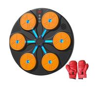 FytStycale Boxing Macchina da Musicale con Bersaglio Luminoso a Parete Display Digitale Pad Punch Reattivo Guanti Inclusi Adatto per Allenamento, Guanti per Bambini Arancioni