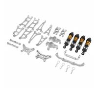 FytStycale Braccetti Sospensione e Ammortizzatori RC Resistente All'usura Set Supporti di Sospensione in Alluminio Aggiornamento Performance, Silver