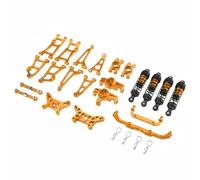 FytStycale Braccetti Sospensione e Ammortizzatori RC Resistente All'usura Set Supporti di Sospensione in Alluminio Aggiornamento Performance, Gold