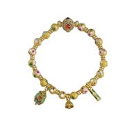 FytStycale Bracciale con Perline Cloisonne Smaltato Bracciale con Perline Dorato Gioielli per Feste