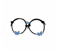 FytStycale Bracciale Intrecciato Bracciale Coppia Bracciale Amicizia Bracciale Luminoso con Metà Cuore E Farfalla Luminosa Realizzato a Mano con Cordino Milanese