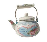 FytStycale Brocca per Acqua con Manico, Brocca Smaltata con Motivo Floreale per Succhi E Bevande, Style C
