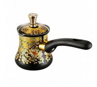 FytStycale Caffettiera Turca Decorata con Motivo Floreale Robusto Turkish Coffee Pot in Acciaio Inox Multifunzione Pentolino per Caffetteria, 720ml