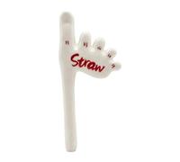 FytStycale Cannucce in Ceramica per Le Dita Dei Piedi, Cannucce per Latte E Succhi di Frutta, Tazze Da Caffè E Bastoncini per Bevande per Uso Domestico, Rosso