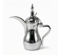 FytStycale Caraffa da Caffè con Beccuccio Curvo Resistente Teiera in Stile Arabo Antiruggine Caffettiera con Coperchio per Addetti Al Servizio, 1100 Ml