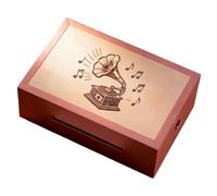 FytStycale Carillon in Legno a Manovella con 30 Note, Da Assemblare Fai-da-te con Punzone Portaoggetti per Melodie Uniche, Ideale Come Regalo per Annivers, Rosa Kaki