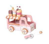 FytStycale Carrello Gelato Giocattolo Bambini Set Gioco Finto Banco Pasticceria Dessert Legno Educativo Interattivo Stile Classico Sviluppo Coordinazione Adatto per Gioco in dei Bambini Regali