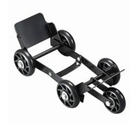 FytStycale Carrello Pieghevole con Piastra di Carico Basso Profilo per Emergenze Strali, Rimessaggio Veicoli, Bagagliaio Auto, Nero