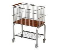 FytStycale Carrello Portabiancheria Mobiletto Su Ruote Cesta per Bucato con Scaffale Organizzatore Soluzione Versatile per La Casa Adatto per Bagno E Camera Da, Argento