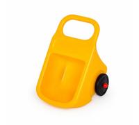FytStycale Carriola Giocattolo Robusta Carriola di Plastica Portatile Carrello da Spingere per Giardino, Sabbiera, Casa, Giallo