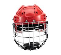 FytStycale Casco da Hockey su Ghiaccio, Casco, Casco Sportivo, Imbottitura per La Testa, Accessorio per Allenamento con Chiusura Regolabile, Adatto per Hockey su, Rosso, da 58 Cm a 68 Cm