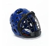 FytStycale Casco Protettivo con Griglia Design Traspirante Caschetto da Taekwondo con Maschera Chiusura in per Principianti, Blue, Xs