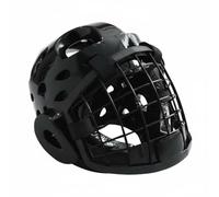 FytStycale Casco Protettivo con Griglia Design Traspirante Caschetto da Taekwondo con Maschera Chiusura in per Principianti, Black, Xs