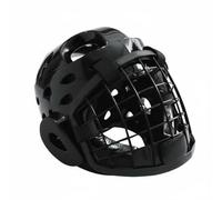 FytStycale Casco Protettivo con Griglia Design Traspirante Caschetto da Taekwondo con Maschera Chiusura in per Principianti, Black, L