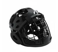 FytStycale Casco Protettivo con Griglia Design Traspirante Caschetto da Taekwondo con Maschera Chiusura in per Principianti, Black, M