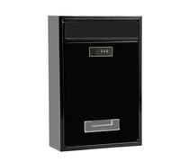 FytStycale Cassetta Postale con Serratura a Combinazione Cassaposta Metallo Antieffrazione Accesso Facile Senza Chiave per Villa Giardino, Nero