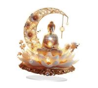 FytStycale Centrotavola Decorativo in Acrilico a Forma di Buddha, Statuetta Creativa per La Decorazione del Tavolo, Adatta per Comodino, Soggiorno, Ufficio, Color a