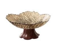 FytStycale Ciotola Da Portata con Base, Moderno Supporto per Antipasti, Ciotola Da Portata Alta per Tavolo Da Pranzo, Ideale per Feste, Oro