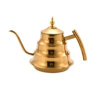 FytStycale con Beccuccio a Collo in Acciaio Inossidabile con Manico Ergonomico E Filtro Ingrato per Servire E Adatto per Tavola Domestica, Oro