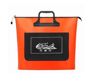 FytStycale Contenitore da Pesca Borsa Porta Attrezzi Secchio Pescatore Impermeabile Tre Strati Cuciture Resistenti Funzione Conservazione Vivande Adatto per Pesca in Barca Fiume, Arancione, 42