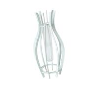 FytStycale Contenitore in vetro per fiori con tubo idroponico, vaso per piante, decorazione floreale, Bianco 6.5x6.5x20cm