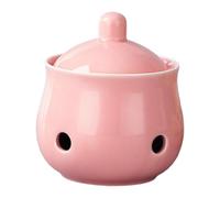 FytStycale Contenitore per Aglio per Piano Lavoro Barattolo Decorativo Vaso Salva Aglio Porta in Ceramica Durevole Adatto per E Rustica, Rosa