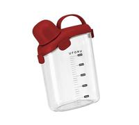 FytStycale Contenitore per Cereali con Coperchio Ermetico Manico Ergonomico Bocca Versatore Misurino in PP Adatto per Stoccaggio in Cucina Organizzazione, Rosso
