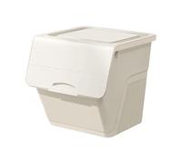 FytStycale Contenitore per Giocattoli Cassa Portaoggetti Scatolone per Bambini Libreria con Coperchio a Ribalta per Accesso Comodo Adatto per di Rag, Beige, Taglia unica bambino