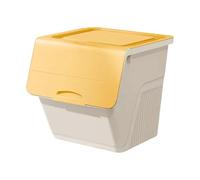 FytStycale Contenitore per Giocattoli Cassa Portaoggetti Scatolone per Bambini Libreria con Coperchio a Ribalta per Accesso Comodo Adatto per di Rag, Giallo, Taglia unica bambino
