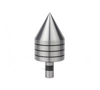 FytStycale Contropunta Rotante MT2 Finitura Nero Argento Punta Rotante da Centro Superficie Brillante Utensile in Metallo Lavorato per Tornio, Punta Dritta 12mm