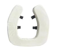 FytStycale Coprisedile WC Imbottito Universale Imbottitura Spugna Cuscino Sollevato Rivestimento in Pelle PU Resistente Agli Strappi Adatto Bagno Cas, Bianco