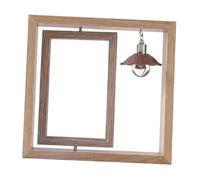 FytStycale Cornice Portafoto in Legno, Girevole Su Entrambi I Lati, Verticale, Orizzontale, con Illuminazione LED Integrata, 20.3 Cm X 21 Cm
