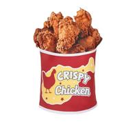 FytStycale Costume da Secchiello di Pollo Fritto senza Maniche Tunica a Forma di Secchiello Pollo Traspirante Travestimento per Adulti, Taglia Unica, Adulto