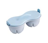 FytStycale Cuociuova per Microonde con Coperchio, Vaporiera per Uova in Camicia, Contenitore Portatile in PP, Accessorio Da Cucina E per La Colazione, Adatto Com, Blu