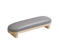 FytStycale Cuscino per Manicure Poggiabraccio Supporto Bracciolo con Base in Legno Pelle Pu Impermeabile Schiuma Memory per Precisione E Stabilità Adatto per, Grigio, Poggiapolsi+Legno