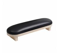 FytStycale Cuscino per Manicure Poggiabraccio Supporto Bracciolo con Base in Legno Pelle Pu Impermeabile Schiuma Memory per Precisione E Stabilità Adatto per, Nero, Appoggiamano+Legno