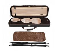 FytStycale Custodia Rigida Leggero Accessorio Musicale Trasporto Facile per Violinisti, Nero, Nero Con Interno Marrone E Catena Argentata