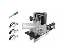FytStycale Dima Fresatura Scanalature Trasparente Guida Fresatura Base Nera Supporto Scanalatura Fresatrice, Modello Di Posizionamento Unilaterale Con Aspirazione + 1 Fresa In Lega
