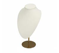 FytStycale Espositore Collana in PU Elegante Busto Porta Collane PU Resistente Alla Deformazione Manichino Espositivo Collane per Commercianti Online, Beige, Piccolo