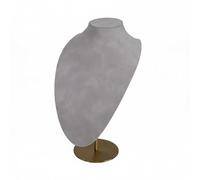 FytStycale Espositore Collana in PU Elegante Busto Porta Collane PU Resistente Alla Deformazione Manichino Espositivo Collane per Commercianti Online, Grigio, Grande